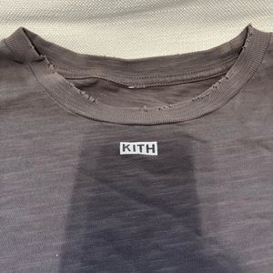 Kith grey distressed tshirt
